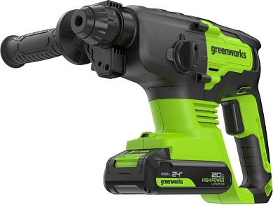 3803007ub акк. перфоратор greenworks gd24sds2k4  24b