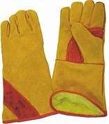 краги спилковые "русские львы" мех люкс