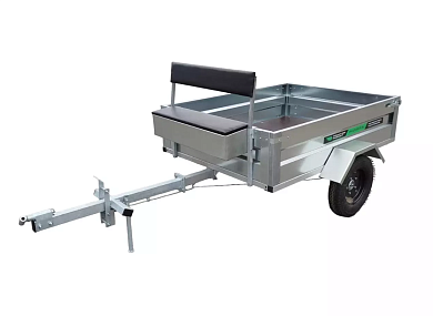 телега-прицеп для мотоблока аякс500 (гп-500кг, самосвал, оцинкованная)