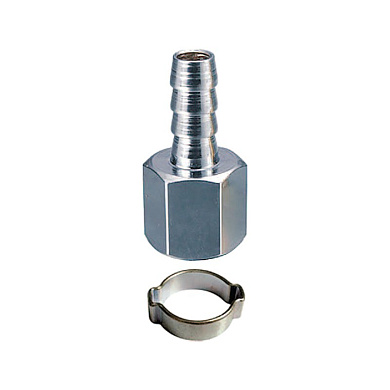 180252b переходник 1/4"f на елочку 10мм с обжимным кольцом 10х15мм