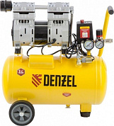 58026 компрессор безмаслянный denzel dls950/24 950вт 165л/м 24л