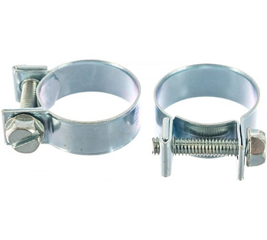 47507  хомут металл.сибртех mini 18-20мм, 2 шт, ширина 9мм, винтовые