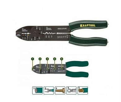 45461-4 пресс-клещи kraftool для медных наконечников 0.5-10мм2