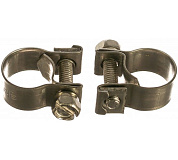 475033  хомут металл.сибртех mini нерж. 10-12мм, 2 шт, ширина 9мм, винтовые