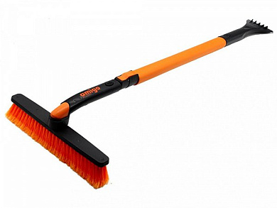 74104 щетка-сметка для снега со скребком amigo телескопическая