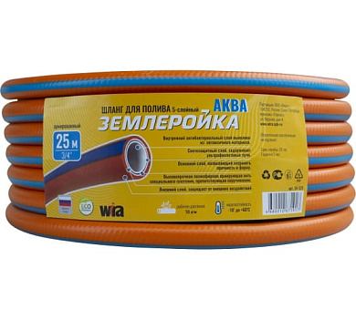 34-525-nts шланг поливочный землеройка-аква 3/4" 25м 5-ти слойный черный