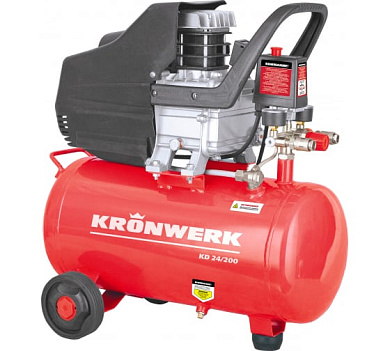 58041 компрессор воздушный kronwerk кd 24/200 1.5квт 198л/м 24л