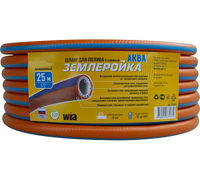 12-525-nts шланг поливочный землеройка-аква 1/2" 25м 5-ти слойный черный