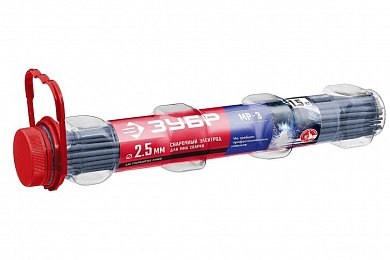 40011-2.5 электрод сварочный мр-3 зубр 2,5мм 1,5кг тубус