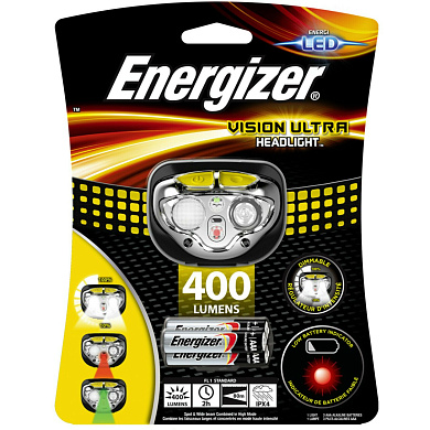 фонарь energizer headlight vision hdultra 3хaaa налобный 400lm