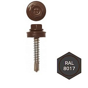 саморез кровельный ral8017 4,8х70 темно-коричневый
