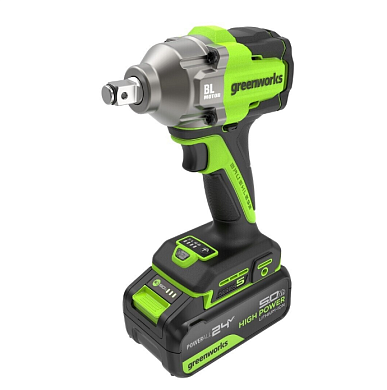 3805007 акк. гайковерт ударный greenworks iw5500 (без акб и зу)