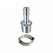 180260b переходник 1/4"m на елочку 6мм с обжимным кольцом 6x11мм