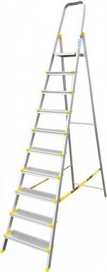 стремянка алюм проф. as710 10 ступ  (алюмет)