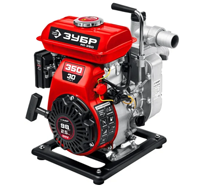 мп-350 мотопомпа зубр для слабозагрязненной воды 350 л/мин