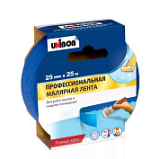 лента малярная проф.для наружных работ unibob 25мм 25м синяя (89344)