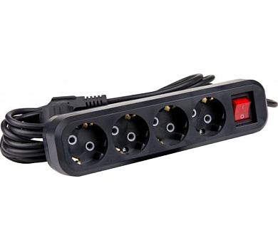 80022 удлинитель пвс атлант 3м. 4гнезда 3500 вт с выключателем