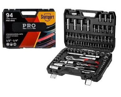 pro-094s набор головок и бит 94пр. 1/4",1/2" pro startul stuttgart