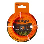 70341 леска для триммера "звезда" 1.5мм 15м amigo