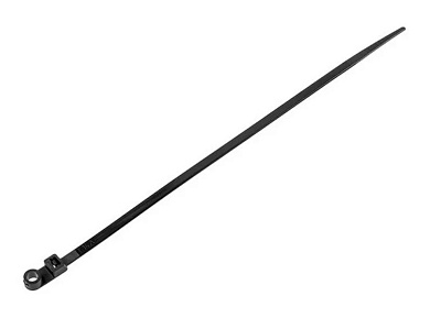 smp-92621-100 хомут-стяжка starfix с монтажным отверстием 7,6х300мм черный 100шт