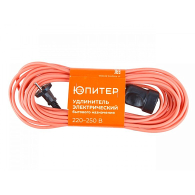 удлинитель-шнур 30м (1 роз., 1,3квт, б/з, пвс) юпитер