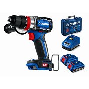 dbs-70-22 акк.дрель ударная зубр 20в li-ion кейс безщеточный двигатель