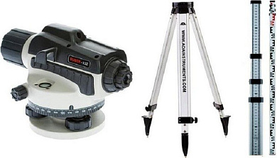 набор ada опт.нивелир prof x32+рейка staff5+штатив lights