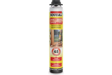 пена монтажная пистолетная soudal 65 820мл арт.199003