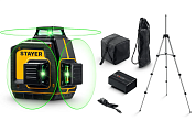 34963-3 лазерный нивелир stayer 50м 0,5мм