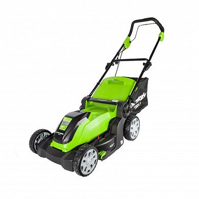 2505207 газонокосилка greenworks glm1241 40см 1200вт электрическая