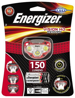 фонарь energizer headlight vision hd 3хaaa налобный