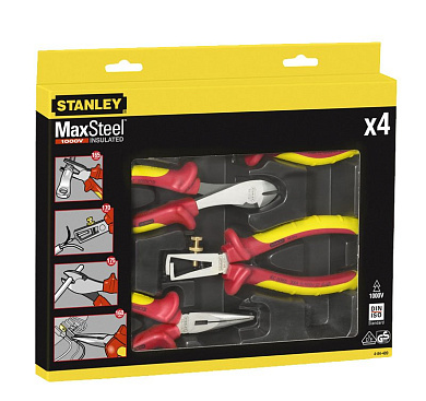 4-84-489 набор губцевый stanley max steel vde1000v