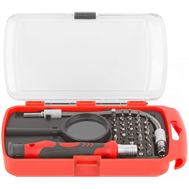 56184 fit отвертка с битами для точных работ, 33 биты, гибкий переходник 175 мм