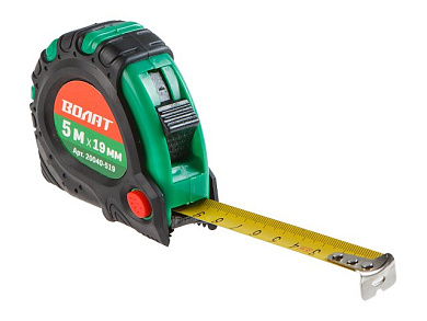 рулетка волат 5м 19мм обрезиненный корпус