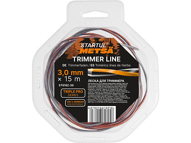 st6162-30 леска startul metsa 3мм 15м витой квадрат