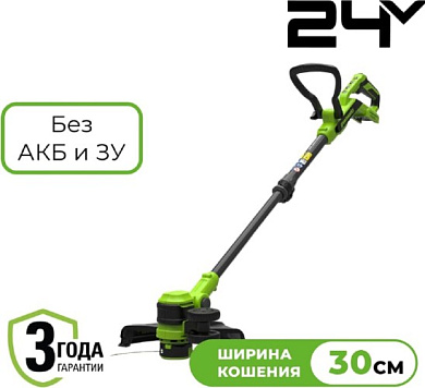 st3002a3 акк. триммер greenworks st3002 24в без акб и зу