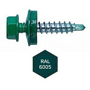 саморез кровельный ral6005 4,8х35 темно-зелёный