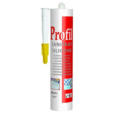 герметик силиконовый soudal "профиль" санитарный белый 280мл
