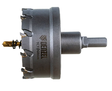 724019 коронка по металлу твердосплавная denzel 68мм