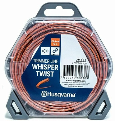 5976691-20 корд триммерный бесшумный whisper twist, 2.4 мм/12 м