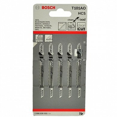 2.608.630.031 набор пилок bosch т101ao  5шт.