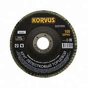 2223300 диск лепестковый korvus 125х22мм p100 (оксид алюм.)