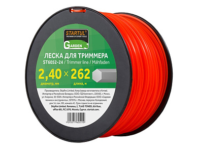 st6052-24 леска startul 2,4мм 262м шестигранник