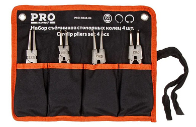 pro-6048-04 набор съемников стопорных колец pro startul 180мм 4шт
