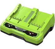2938807 зарядное устр-во greenworks 40b на 2 аккумулятора 2938807 зарядное устр-во greenworks 40b на 2 аккумулятора