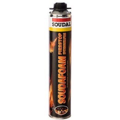 пена монтажная soudal огнестойкая пистолетная 750мл 199058