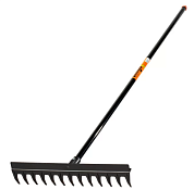 77013 грабли пластиковые с металлическим черенком amigo