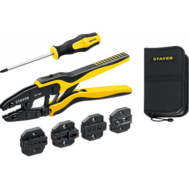 45445 пресс-клещи для кабельных наконечников stayer sp-4m