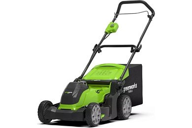2517907 аккумуляторная газонокосилка 41см greenworks gd40lm16x без акб и зу