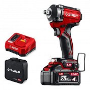 гбу-500-41 акк.гайковерт ударный зубр 20в li-ion 500нм 4 а/ч